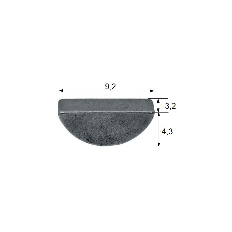 Wpust czółenkowy calowy 3,2x4,3x9,2 - 1/8"x3/8"