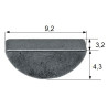 Wpust czółenkowy calowy 3,2x4,3x9,2 - 1/8"x3/8"