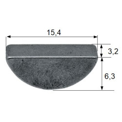 Wpust czółenkowy calowy 3,2x6,3x15,4 - 1/8"x5/8"