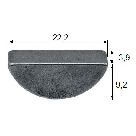 Wpust czółenkowy calowy 3,9x9,2x22,2 - 5/32"x7/8"