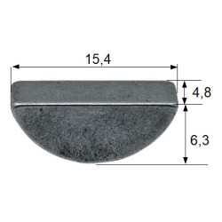 Wpust czółenkowy calowy 4,8x6,3x15,4 - 3/16"x5/8"