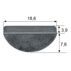 Wpust czółenkowy calowy 3,9x7,6x18,6 - 5/32" x 3/4"