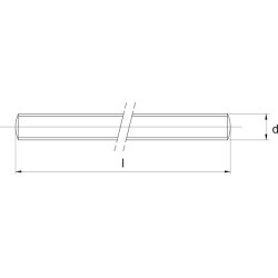 Pręt gwintowany 3 m ocynk kl. 8.8 Kramp, M8