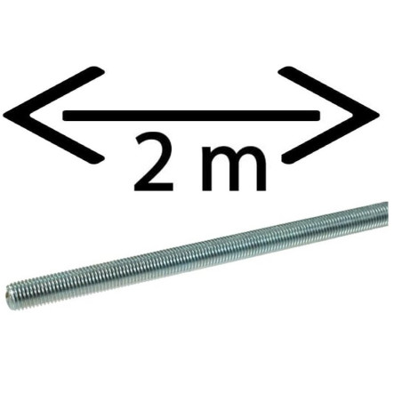 Pręt gwintowany M8x1,25, 2m ocynk kl. 8.8 