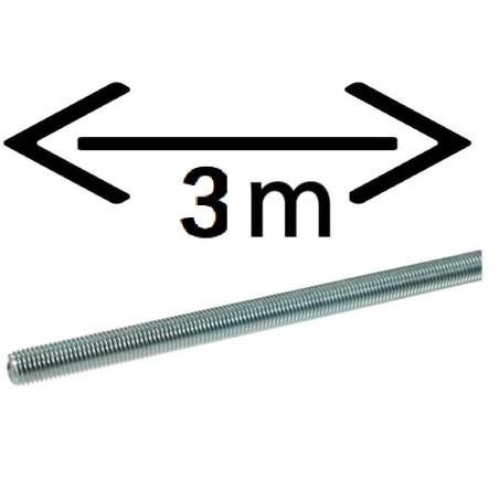 Pręt gwintowany M20x2,5, 3m ocynk kl. 8.8 