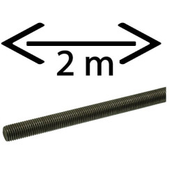 Pręt gwintowany M10x1,5, 2m bez pokrycia kl. 4.6 