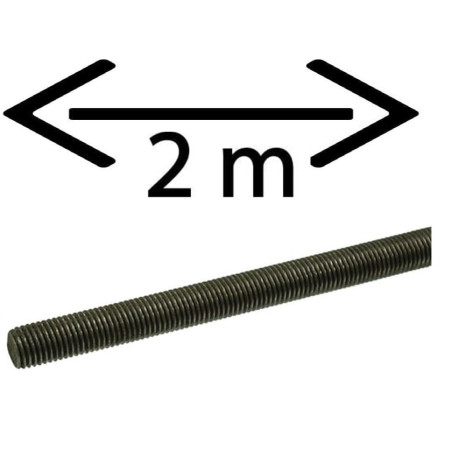 Pręt gwintowany M10x1,5, 2m bez pokrycia kl. 4.6 