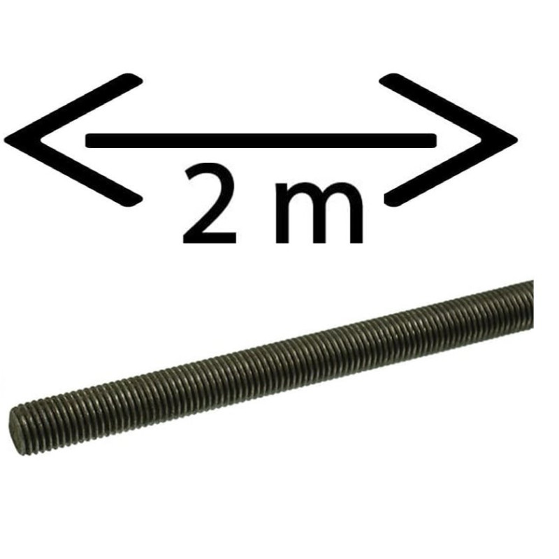 Pręt gwintowany M14x2,0, 2m bez pokrycia kl. 4.6 
