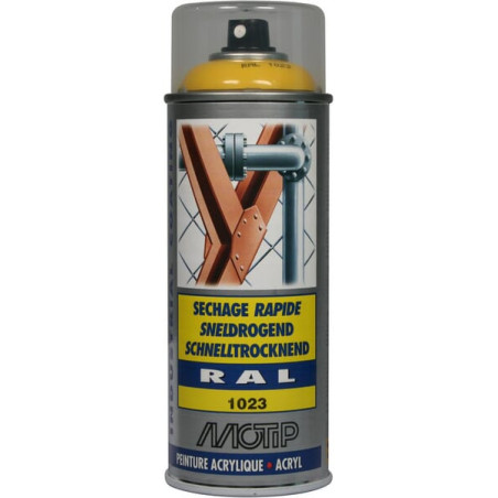 Lakier akrylowy w sprayu, RAL 1023 żółty ostrzegawczy 400 ml