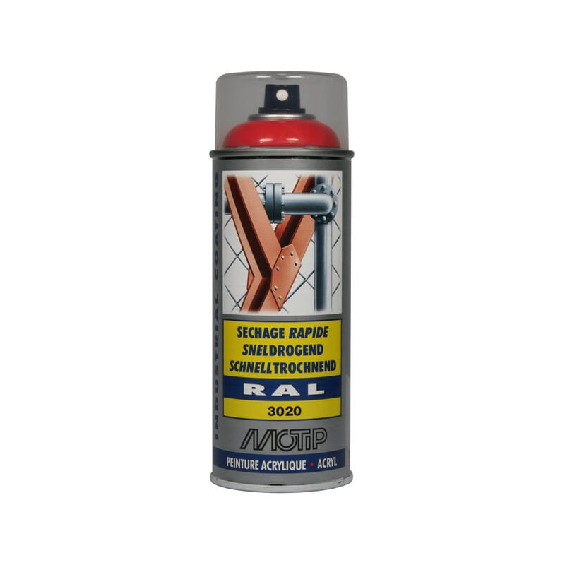 Lakier akrylowy w sprayu, RAL 3020 czerwony kubański 400 ml