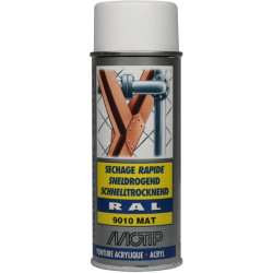 Lakier akrylowy w sprayu, RAL 9010 biały matowy 400 ml