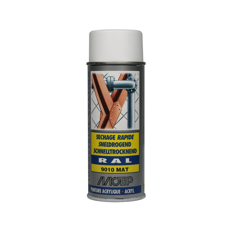 Lakier akrylowy w sprayu, RAL 9010 biały matowy 400 ml
