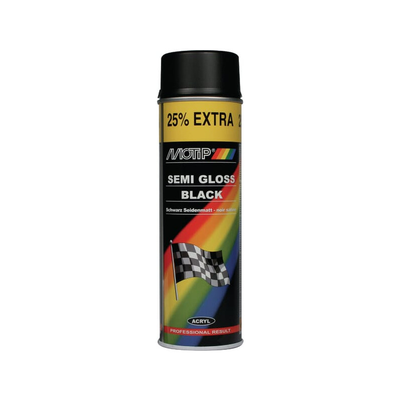 Lakier akrylowy Rally, czarny półmatowy 500 ml