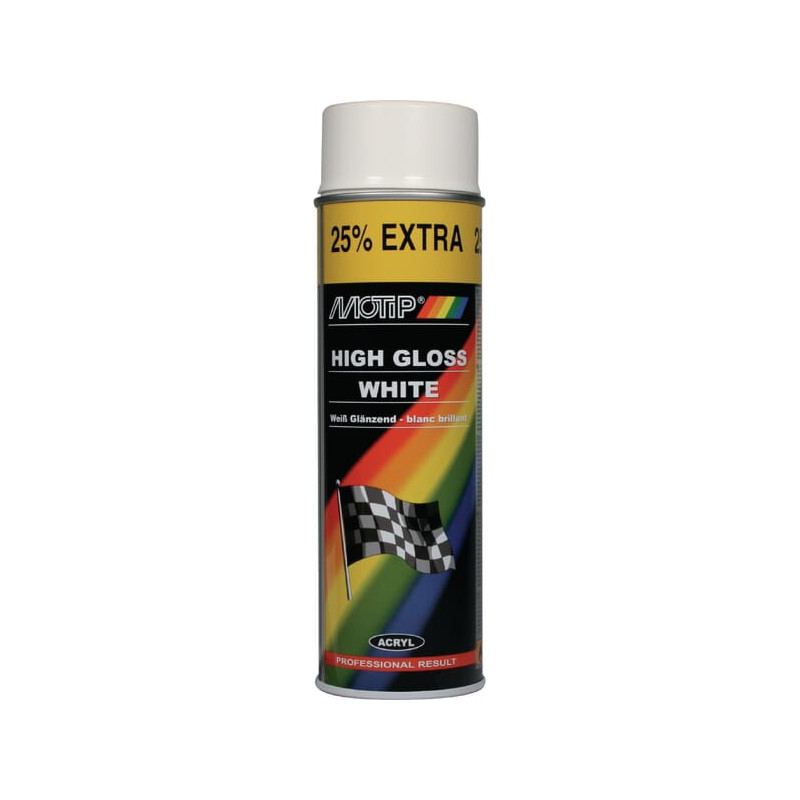 Lakier akrylowy Rally, biały połysk 500 ml