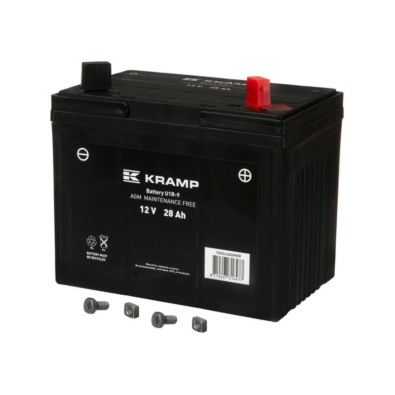 Akumulator 12V 28Ah EN 300A 195x130x180 P+ Kramp