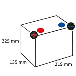 Akumulator 12V 45Ah EN 300A 219x135x225 L+ Kramp