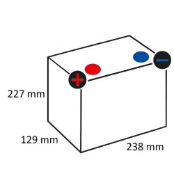 Akumulator 12V 45Ah EN 330A 238x129x227 L+ Kramp
