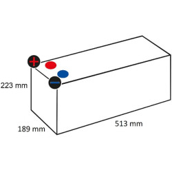 Akumulator 12V 140Ah 513x189x223 krótki bok L+ Kramp