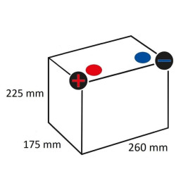Akumulator 12V 70Ah 260x175x225 L+ Kramp