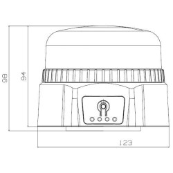 Lampa błyskowa LED na baterie z możliwością ładowania 140B-LA20029 Kramp 8719493038330