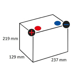Akumulator 12V 45Ah EN 350A 237x129x219 L+ Kramp