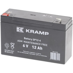 Akumulator 6V 12Ah 151x50x94 po przekątnej L+ Kramp