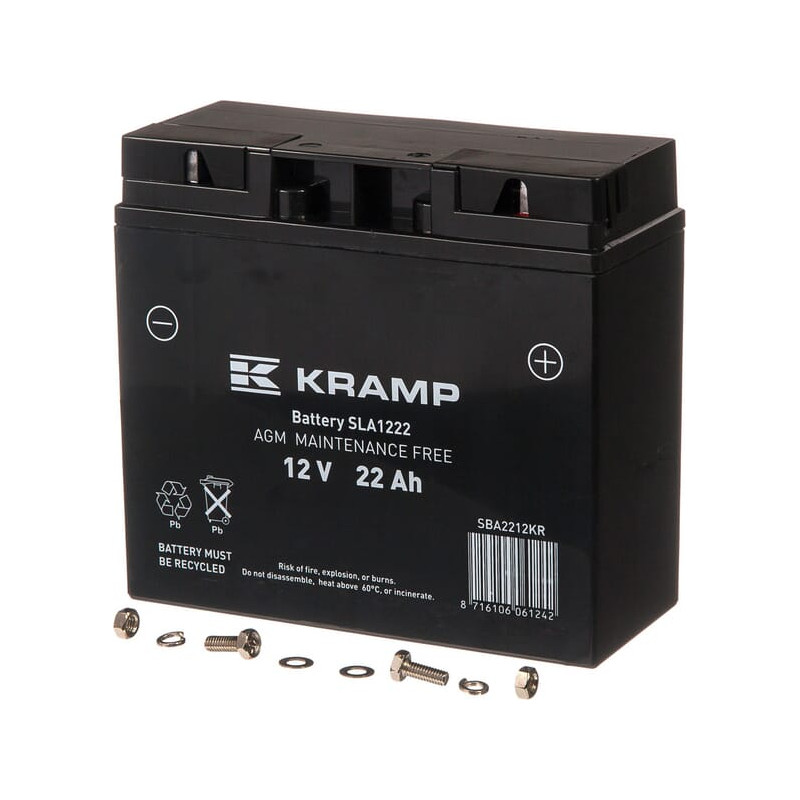 Akumulator 12V 22Ah EN 160A 182x77x168 P+ Kramp