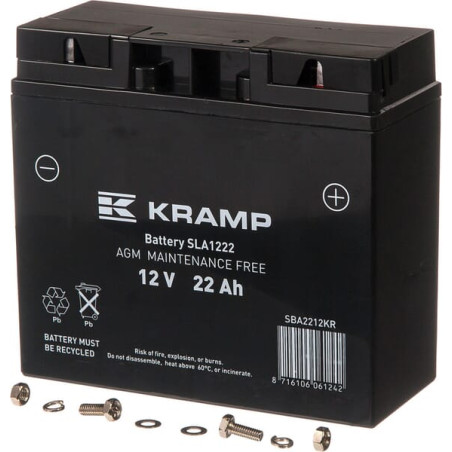 Akumulator 12V 22Ah EN 160A 182x77x168 P+ Kramp