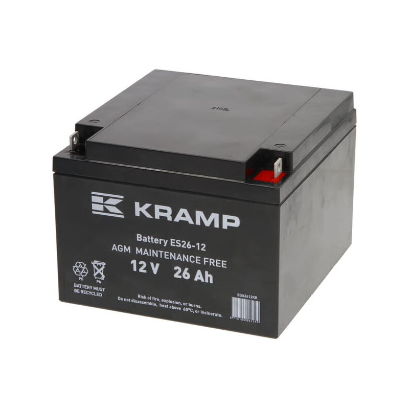 Akumulator 12V 24Ah 166x175x125 P+ Kramp
