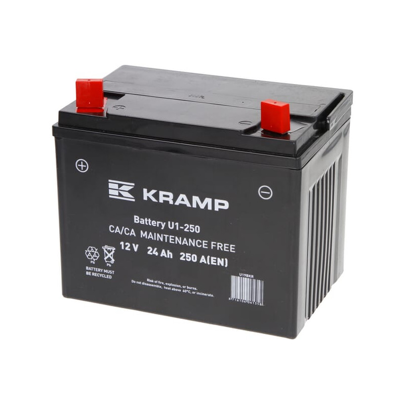Akumulator 12V 24Ah EN 250A 197x130x159 L+ Kramp