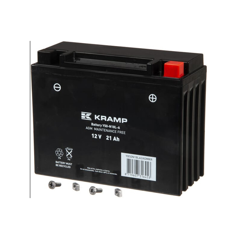 Akumulator 12V 21Ah EN 350A 205x87x162 P+ Kramp
