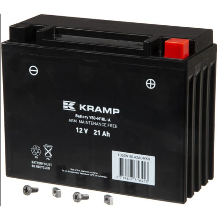 Akumulator 12V 21Ah EN 350A 205x87x162 P+ Kramp