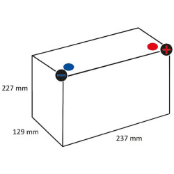 Akumulator 12V 38Ah EN 510A 237x129x227 P+ AMG Optima