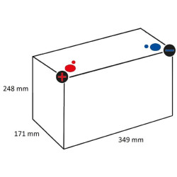 Akumulator 12V 130Ah 349x171x248 L+ U.S. Battery