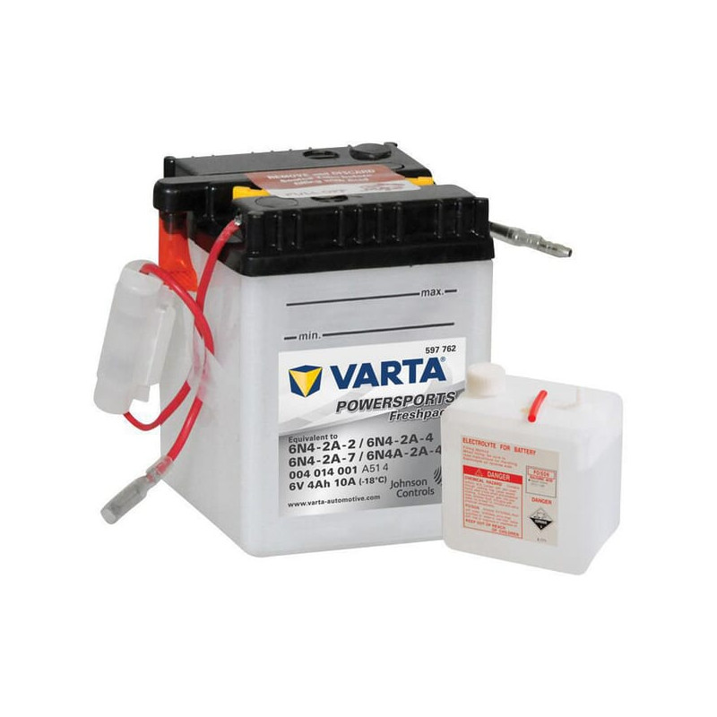 Akumulator 6V 4Ah EN 10A 71x71x96 po przekątnej P+ Powersports Freshpack VARTA