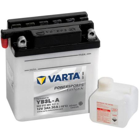 Akumulator 12V 3Ah EN 30A 100x58x112 P+ Powersports Freshpack VARTA