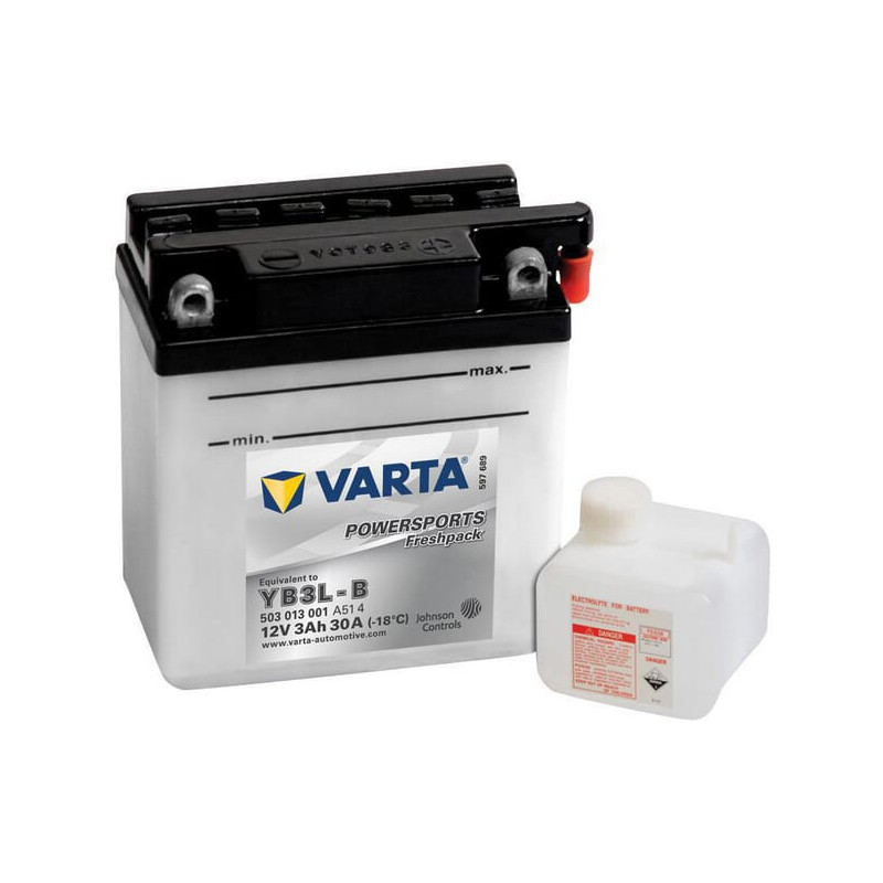 Akumulator 12V 3Ah EN 30A 100x58x112 P+ Powersports Freshpack VARTA
