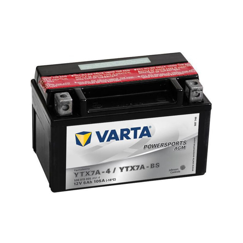 Akumulator 12V 6Ah EN 105A 151x88x94 L+ AGM Varta