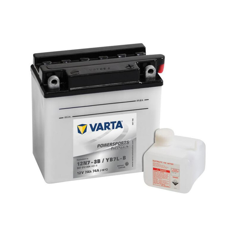 Akumulator 12V 7Ah EN 74A 136x76x134 P+ Powersports Freshpack VARTA