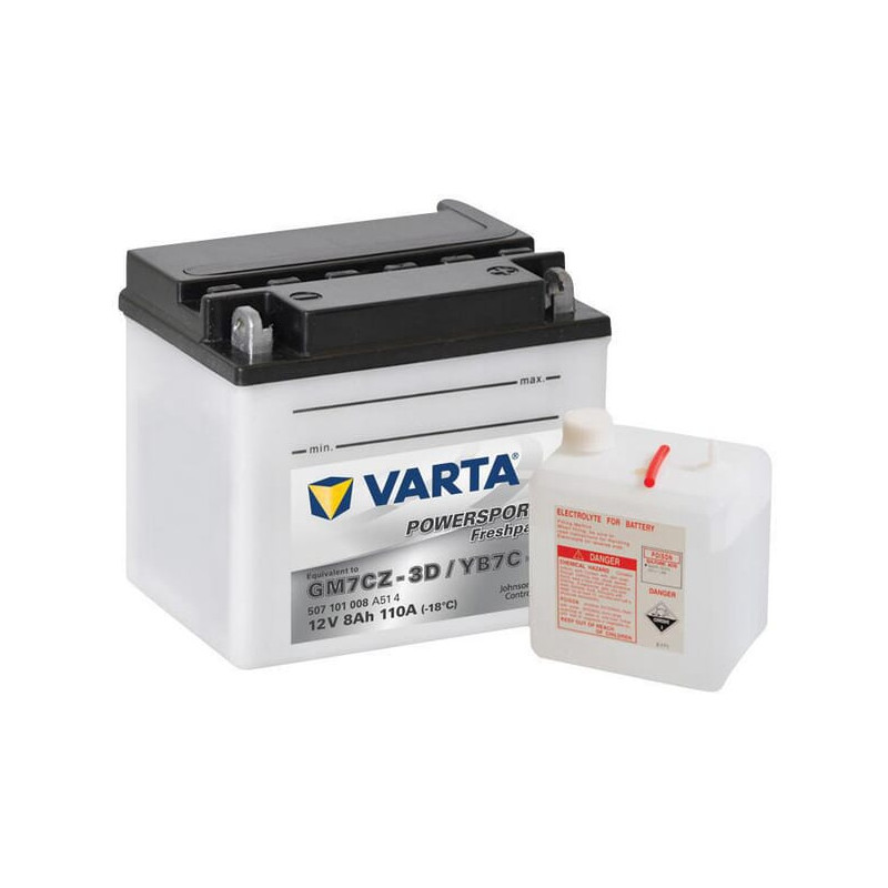 Akumulator 12V 8Ah EN 110A 130x90x114 P+ Powersports Freshpack VARTA