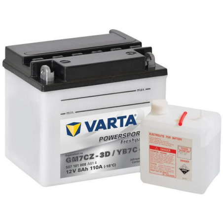 Akumulator 12V 8Ah EN 110A 130x90x114 P+ Powersports Freshpack VARTA