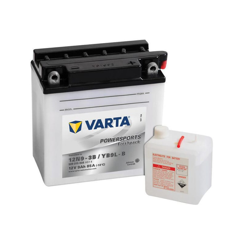 Akumulator 12V 9Ah EN 85A 136x76x140 P+ Powersports Freshpack VARTA