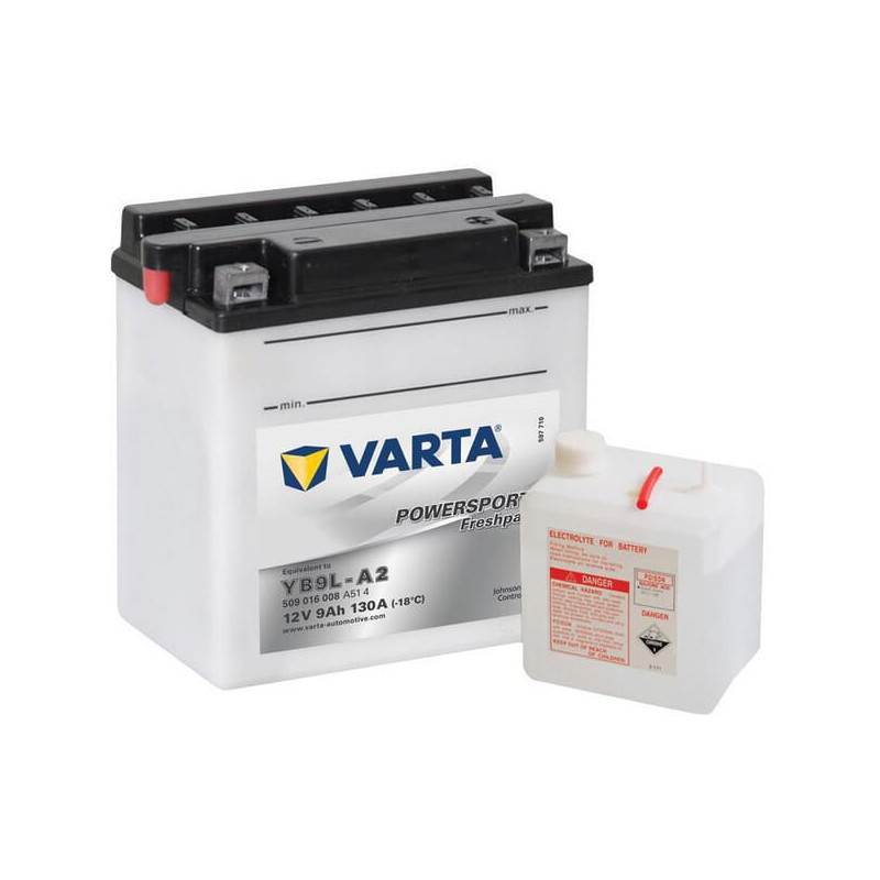 Akumulator 12V 9Ah EN 130A 135x75x139 P+ Powersports Freshpack VARTA