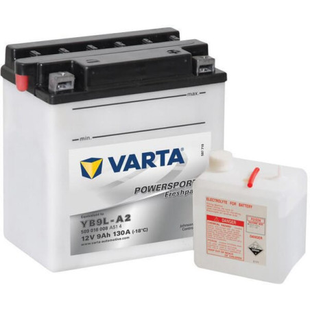 Akumulator 12V 9Ah EN 130A 135x75x139 P+ Powersports Freshpack VARTA