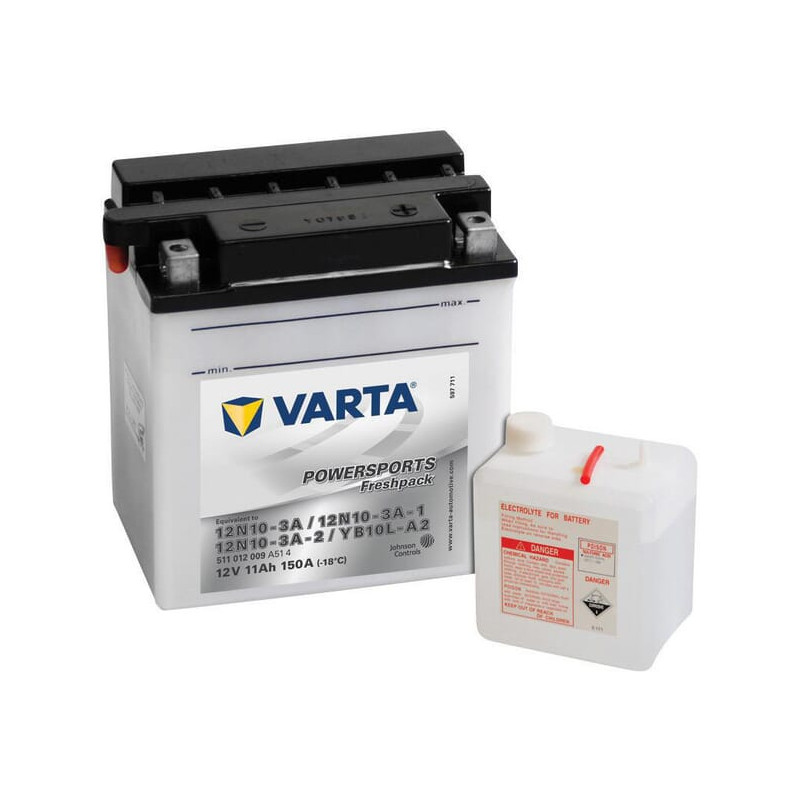 Akumulator 12V 11Ah EN 150A 136x91x146 P+ Powersports Freshpack VARTA