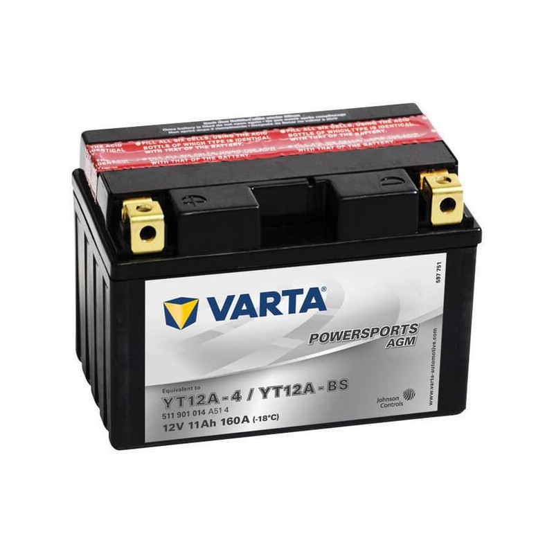 Akumulator 12V 11Ah EN 160A 150x88x105 L+ AGM Varta