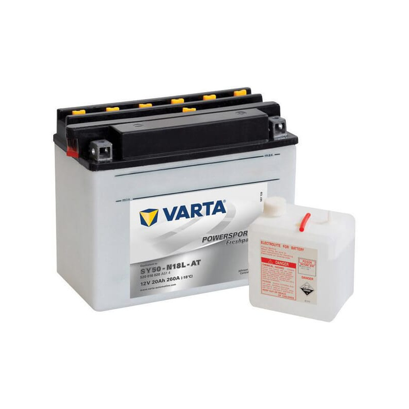 Akumulator 12V 20Ah EN 260A 205x90x162 P+ Powersports Freshpack VARTA