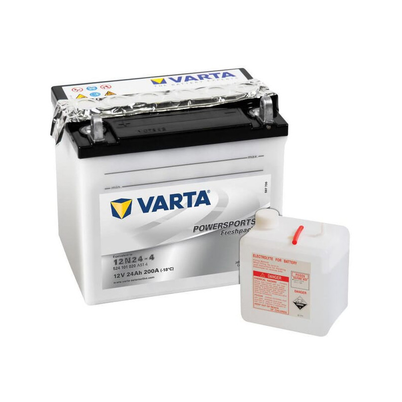 Akumulator 12V 24Ah EN 200A 186x125x178 L+ Powersports Freshpack VARTA