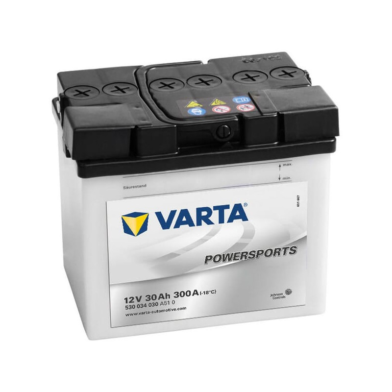 Akumulator 12V 30Ah EN 300A 186x130x171 L+ Powersports VARTA