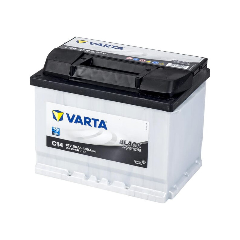 Akumulator 12V 56Ah EN 480A 242x175x190 P+ Black Dynamic VARTA